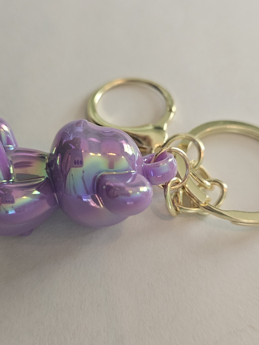 NWT Iridescent Purple Bear Keychain - Picture 4 of 6